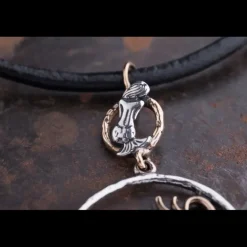 ERES DESIGN - Collana con ciondolo Vesuvio con Partenope di spalle bicolor