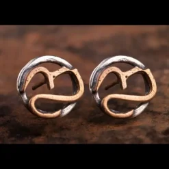 ERES DESIGN - Orecchini Toppetta Filo Vesuvio bicolor