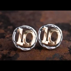 ERES DESIGN - Orecchini Toppetta Maradona - Numero 10 bicolor