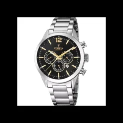 FESTINA - OROLOGIO TIMELESS CHRONOGRAPH NERO CINTURINO IN ACCIAIO, UOMO