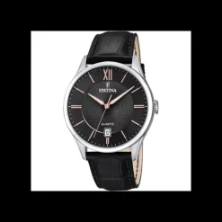 FESTINA - OROLOGIO CLASSICS NERO CINTURINO IN PELLE, UOMO