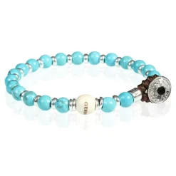 Gerba - Bracciale LAB in pietra Turchese e Argento uomo / donna