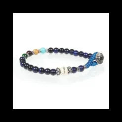 Gerba - Bracciale Occhio di Tigre blu Paesina Turchese