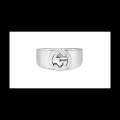 Gucci Anello dettaglio GG in argento