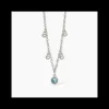 2jewels - Collana donna in acciaio acquamarina sintetica e cristalli