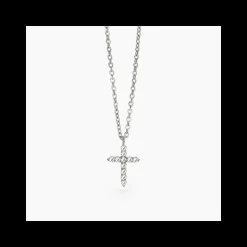 2jewels - Collana uomo croce in acciaio 316L zirconi