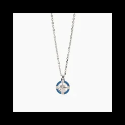 2jewels - Collana uomo in acciaio 316L PVD blu Cristalli