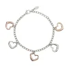 2Jewels - Bracciale in Acciaio con Zirconi e Cuori