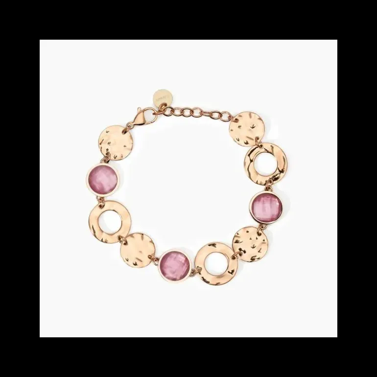 2Jewels - Bracciale in acciaio 316L PVD rosé vetro madreperla
