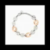 2Jewels - Bracciale in acciaio 316L PVD rosato cristalli