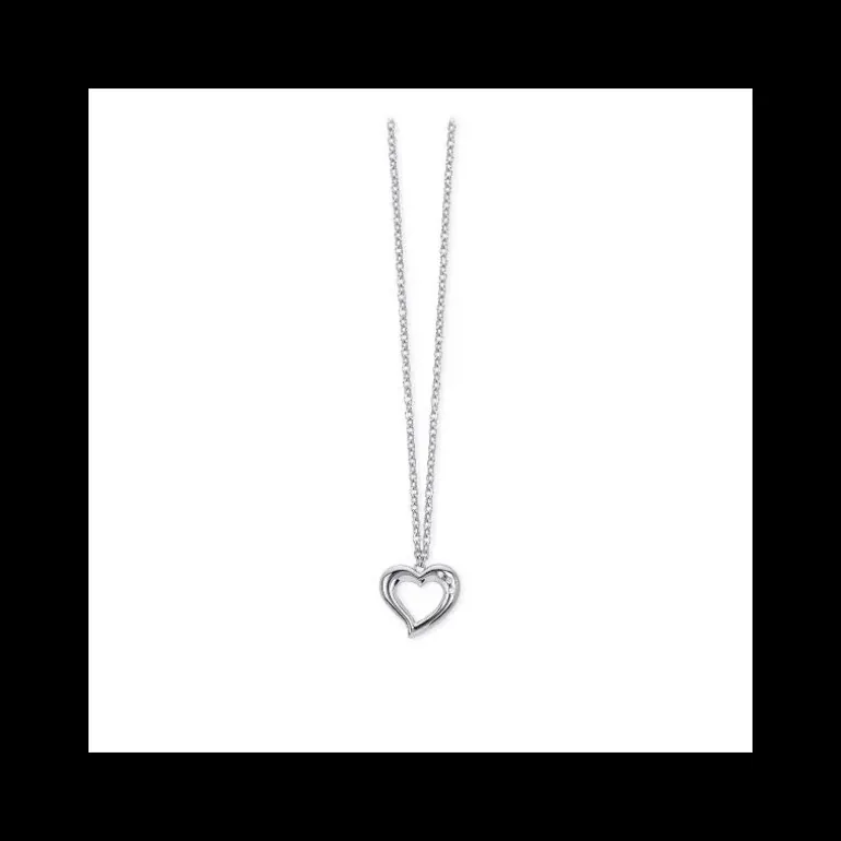 2JEWELS - COLLANA IN ACCIAIO CON CIONDOLO CUORE E CRISTALLI