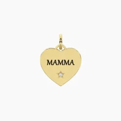 Kidult - PENDENTE dorato con scritta mamma Mamma | felicità