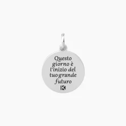 Kidult - PENDENTE tondo con frase nuovo inizio e stella Stella | nuovo inizio