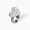 KIDULT - Anello con cuore effetto martellato STYLE 03
