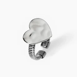 KIDULT - Anello con cuore effetto martellato STYLE 03