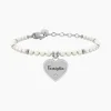 Kidult - Bracciale perle con ciondolo cuore per famiglia Cuore | famiglia