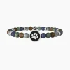 Kidult - Bracciale uomo in pietre multicolor con simbolo zampa - PETS | BEST FRIENDS