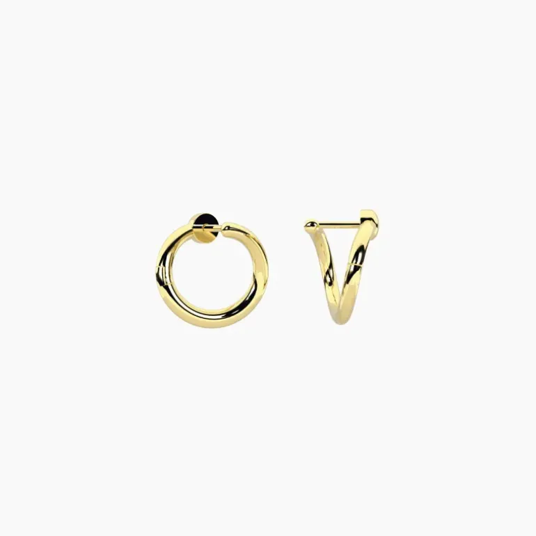 KIDULT - Orecchini dorati a cerchio GEMELLI DIVERSI