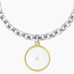 Kidult - Bracciale con catena e ciondolo con frase motivazionale Fai della tua vita un capolavoro