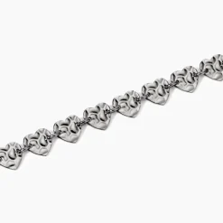 Kidult - Bracciale con cuori effetto martellato STYLE 03