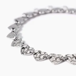 Kidult - Bracciale con cuori effetto martellato STYLE 03