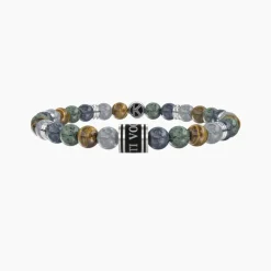 Kidult - Bracciale elastico con pietre alternate - PAPÀ TI VOGLIO BENE -