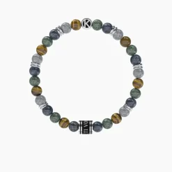 Kidult - Bracciale elastico con pietre alternate - PAPÀ TI VOGLIO BENE -