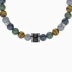 Kidult - Bracciale elastico con pietre alternate - PAPÀ TI VOGLIO BENE -