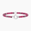 Kidult - Bracciale in acciaio componibile con agata fucsia striata MAMANONMAMA