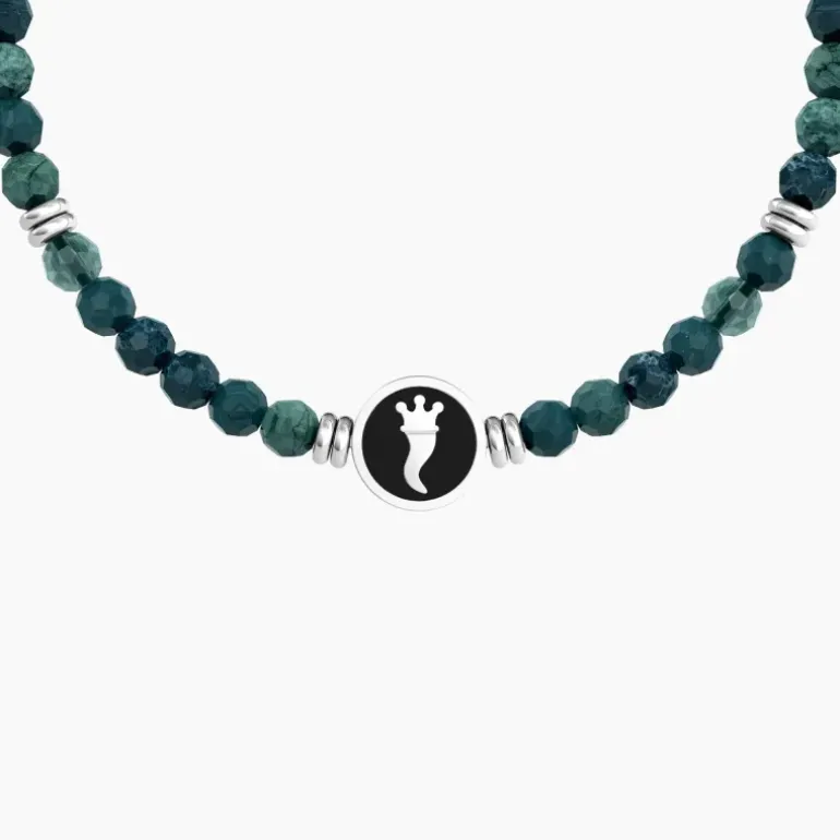 Kidult - Bracciale in acciaio 316L PVD nero agata