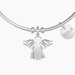 Kidult - Bracciale rigido con ciondolo angelo
