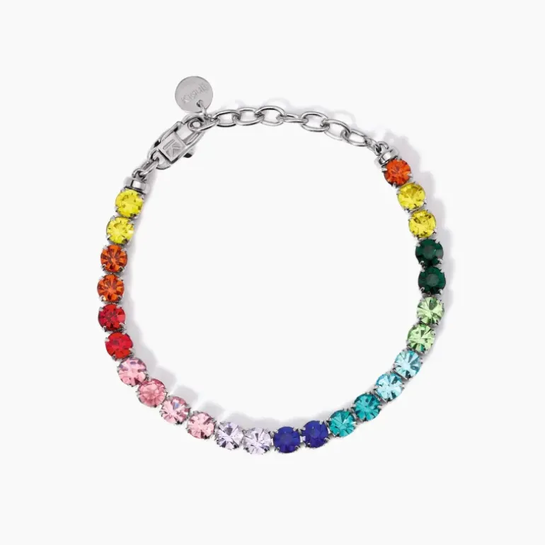 Kidult - Bracciale tennis cristalli multicolor STYLE 12