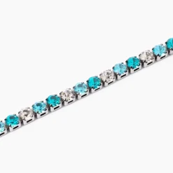 Kidult - Bracciale tennis con cristalli bianchi e blu STYLE 12