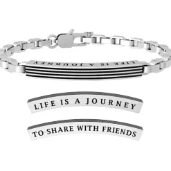 Kidult - Bracciale uomo Life Is A Journey To Share With A Friends