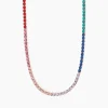 Kidult - Collana a girocollo dorato cristalli multicolor STYLE 11