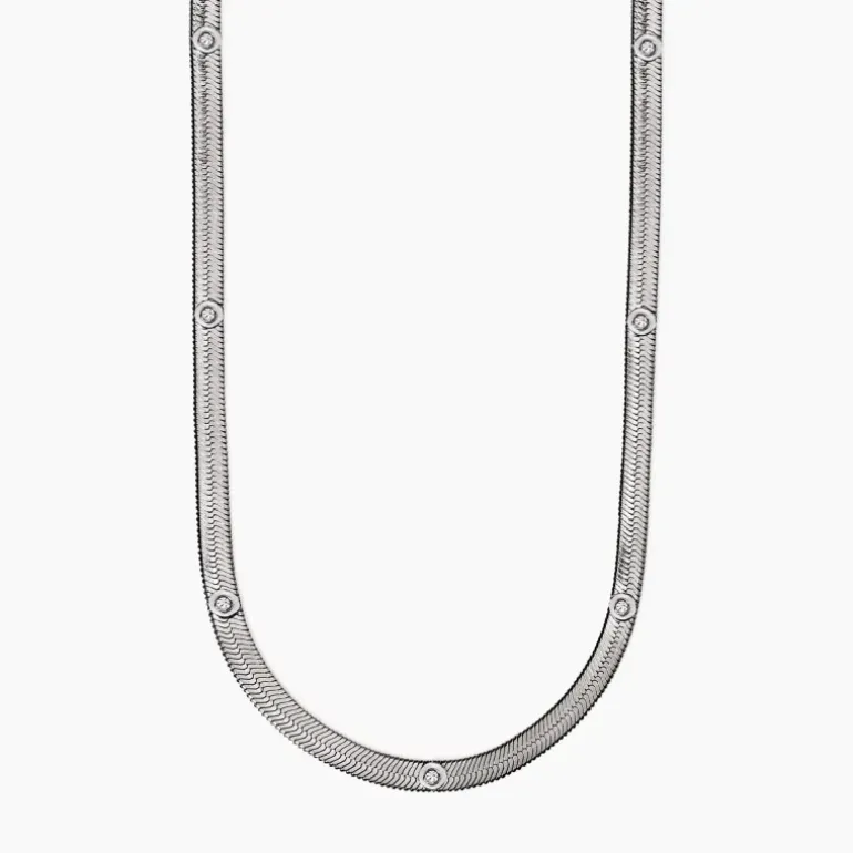 Kidult - Collana Girocollo con cristalli bianchi STYLE 04