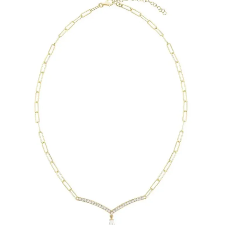 Laura P. - COLLANA CON CENTRALE A V E GOCCIA GRIGIA