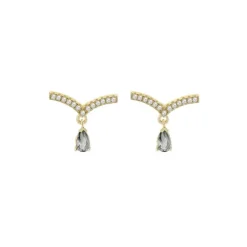 Laura P. - ORECCHINI A V CON GOCCIA GRIGIA