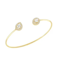 Lauren P. - Bracciale rigido pietre taglio ovale e taglio goccia