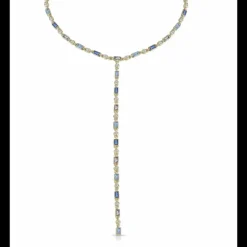 LAUREN P. CHOKER BAGUETTE BLU ZAFFIRO