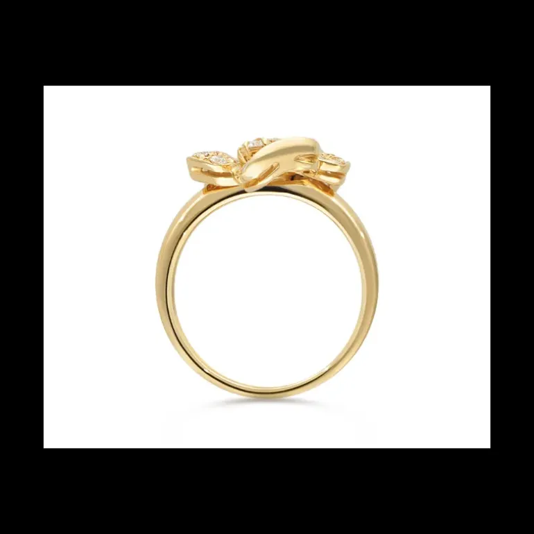 LEOPIZZO - Anello Flora oro giallo