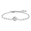 Luca Barra - BRACCIALE DONNA CON QUADRIFOGLIO IN ACCIAIO E PERLE BIANCHE