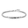 Luca Barra - BRACCIALE UOMO IN ACCIAIO TI VOGLIO BENE PAPA'