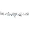 Luca Barra - BRACCIALE DONNA IN ACCIAIO CON CUORI E ZIRCONI BIANCHI