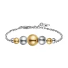 Luca Barra - BRACCIALE DONNA SFERE ACCIAIO E IP GOLD
