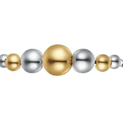 Luca Barra - BRACCIALE DONNA SFERE ACCIAIO E IP GOLD