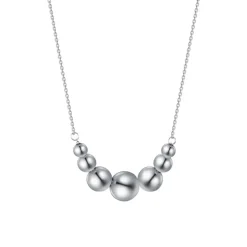 Luca Barra - COLLANA DONNA SFERE IN ACCIAIO
