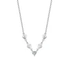 LUCA BARRA - COLLANA DONNA IN ACCIAIO CON CUORI E ZIRCONI BIANCHI