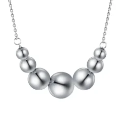 Luca Barra - COLLANA DONNA SFERE IN ACCIAIO