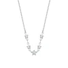 LUCA BARRA - COLLANA IN ACCIAIO CON STELLE E ZIRCONI BIANCHI